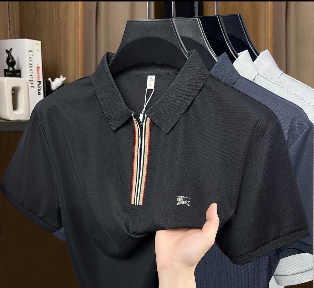 تیشرت نیم زیپ یقه دار مانتیگل برند BURBERRY باربری کد 86620