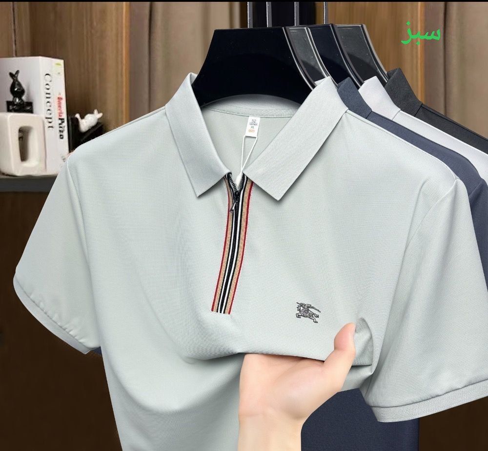 تیشرت نیم زیپ یقه دار مانتیگل برند BURBERRY باربری کد 86620